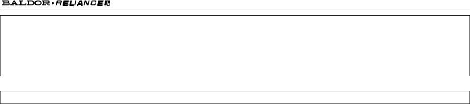 Baldor VCP3774T-4 Product Information Sheet