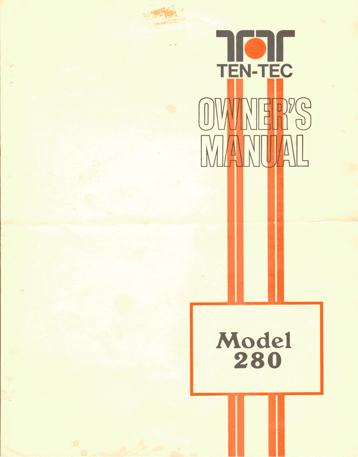 Ten-Tec 280 User Manual