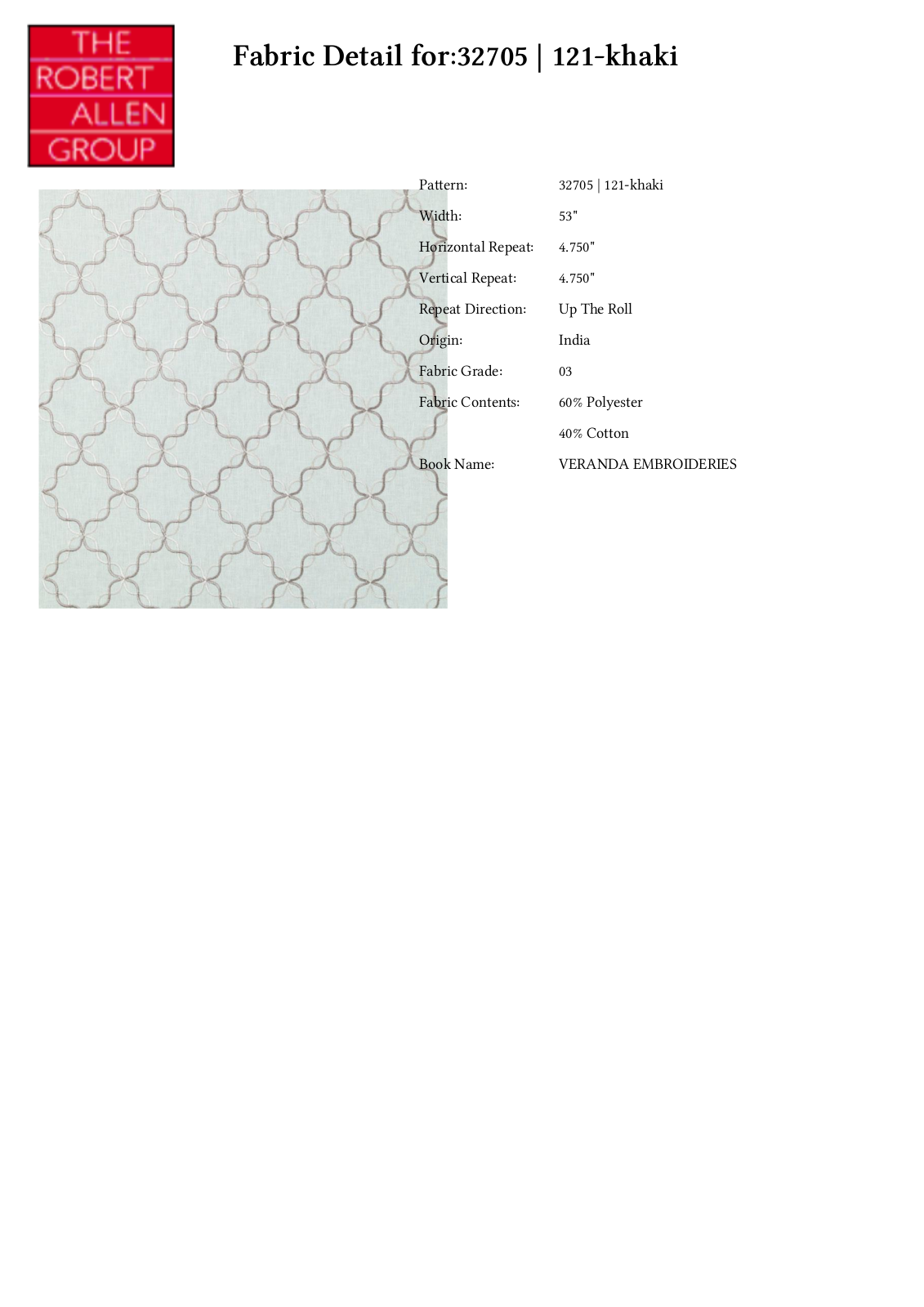 Duralee CRAL5721 Specifications - ManualMachine.com