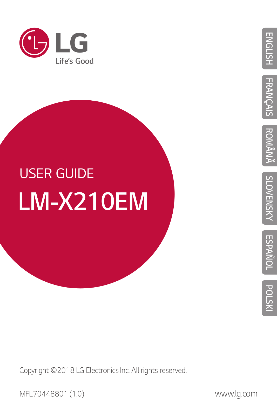 LG LMX210EM.AGBRBK User Manual