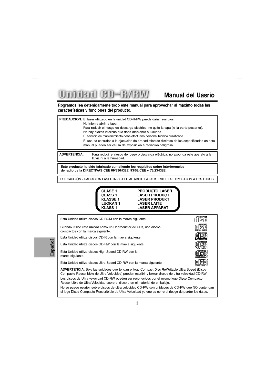 Lg GCE-8520B User Manual