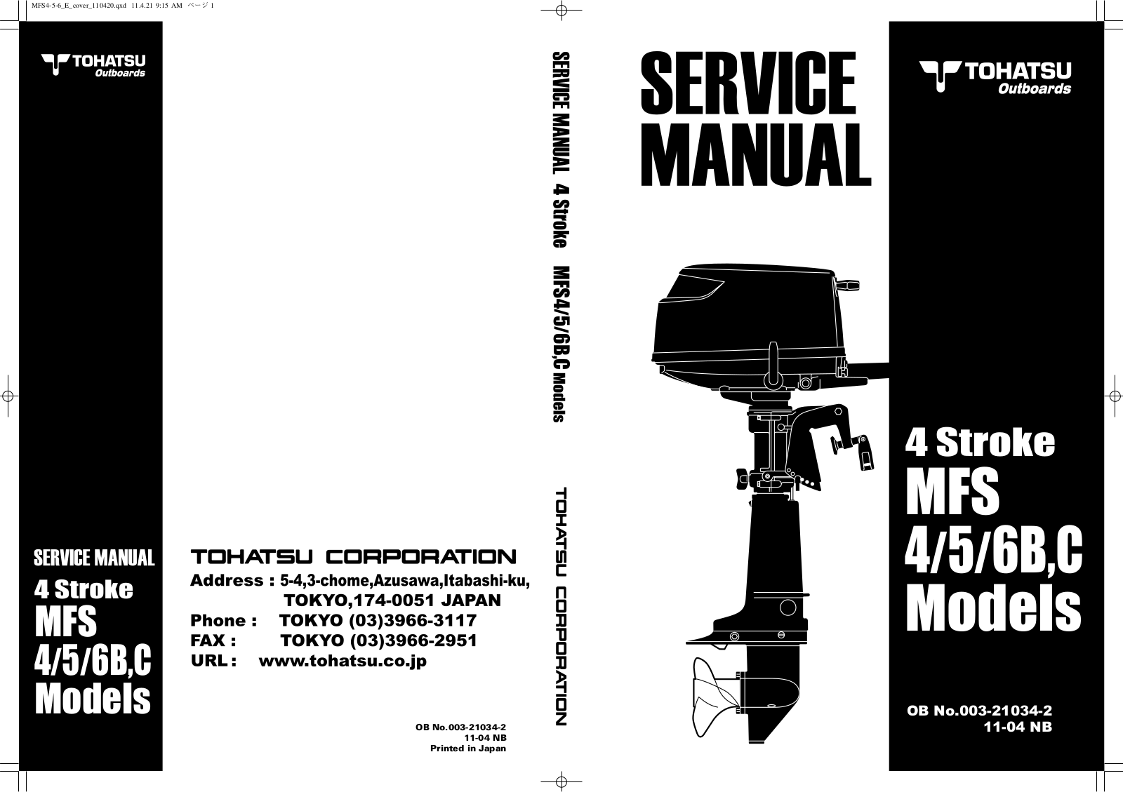 TOHATSU MFS 4, MFS 6B, MFS 5, MFS 6C Service Manual