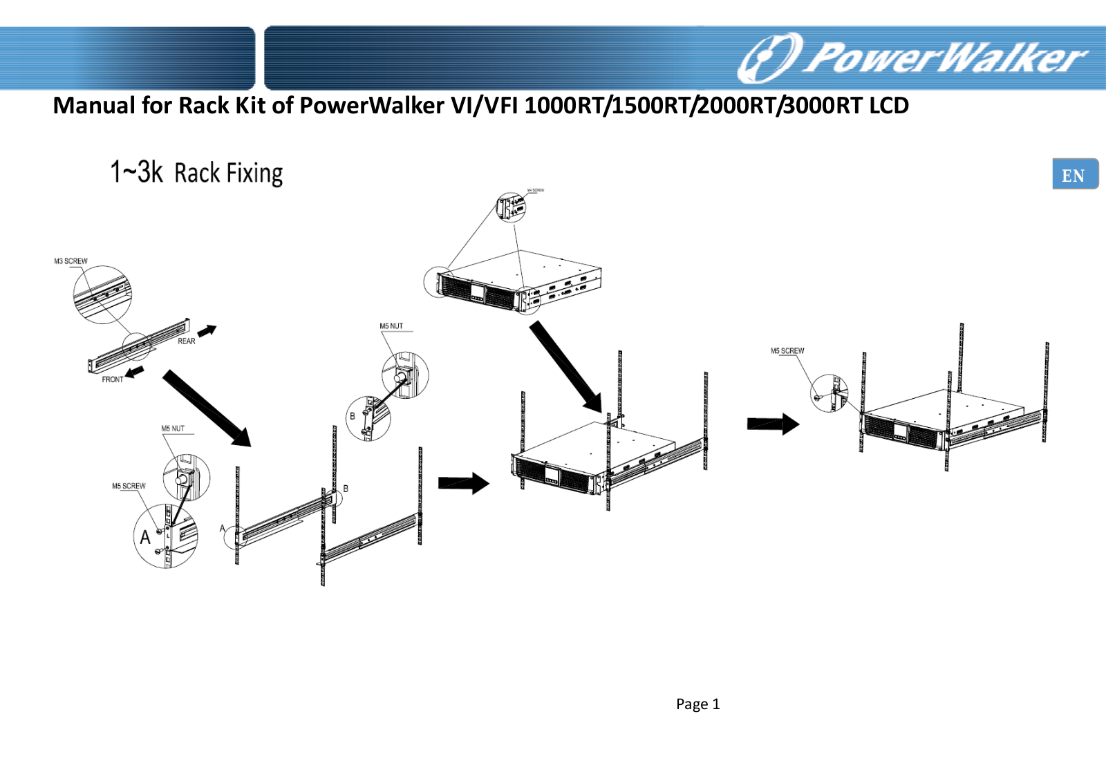 PowerWalker Rack Kit User Manual