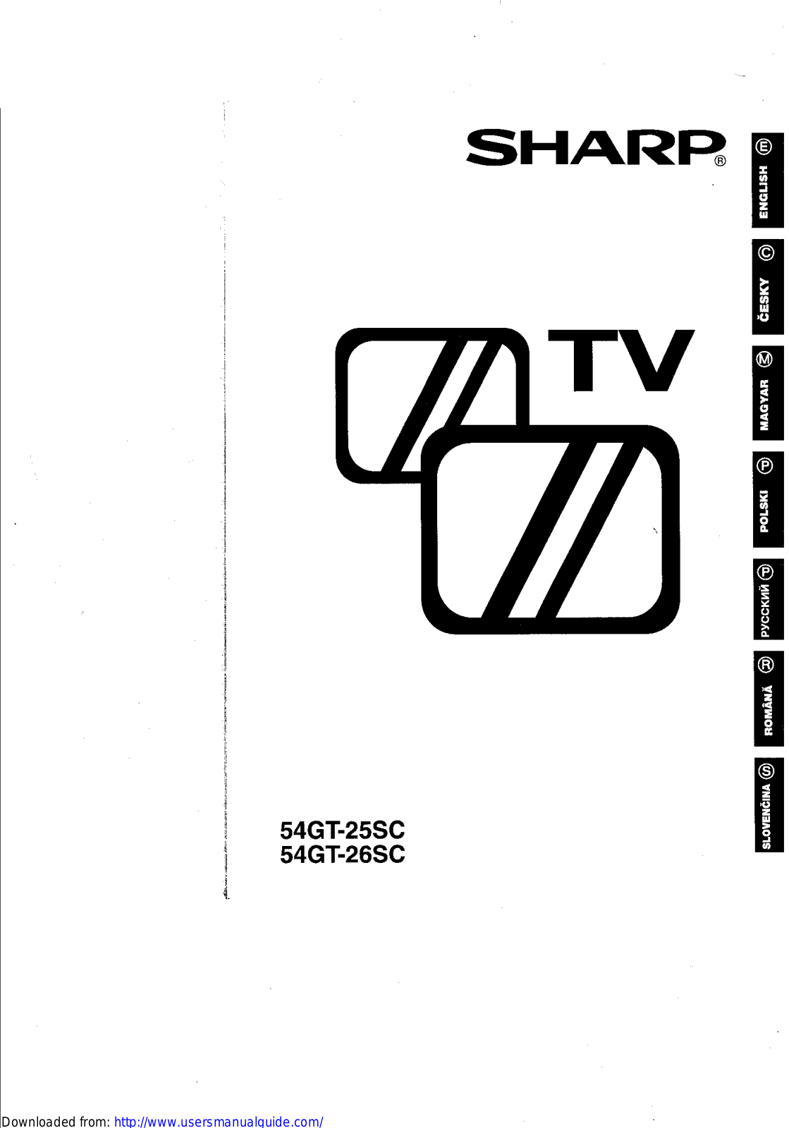 SHARP 54GT-25/26SC User Manual