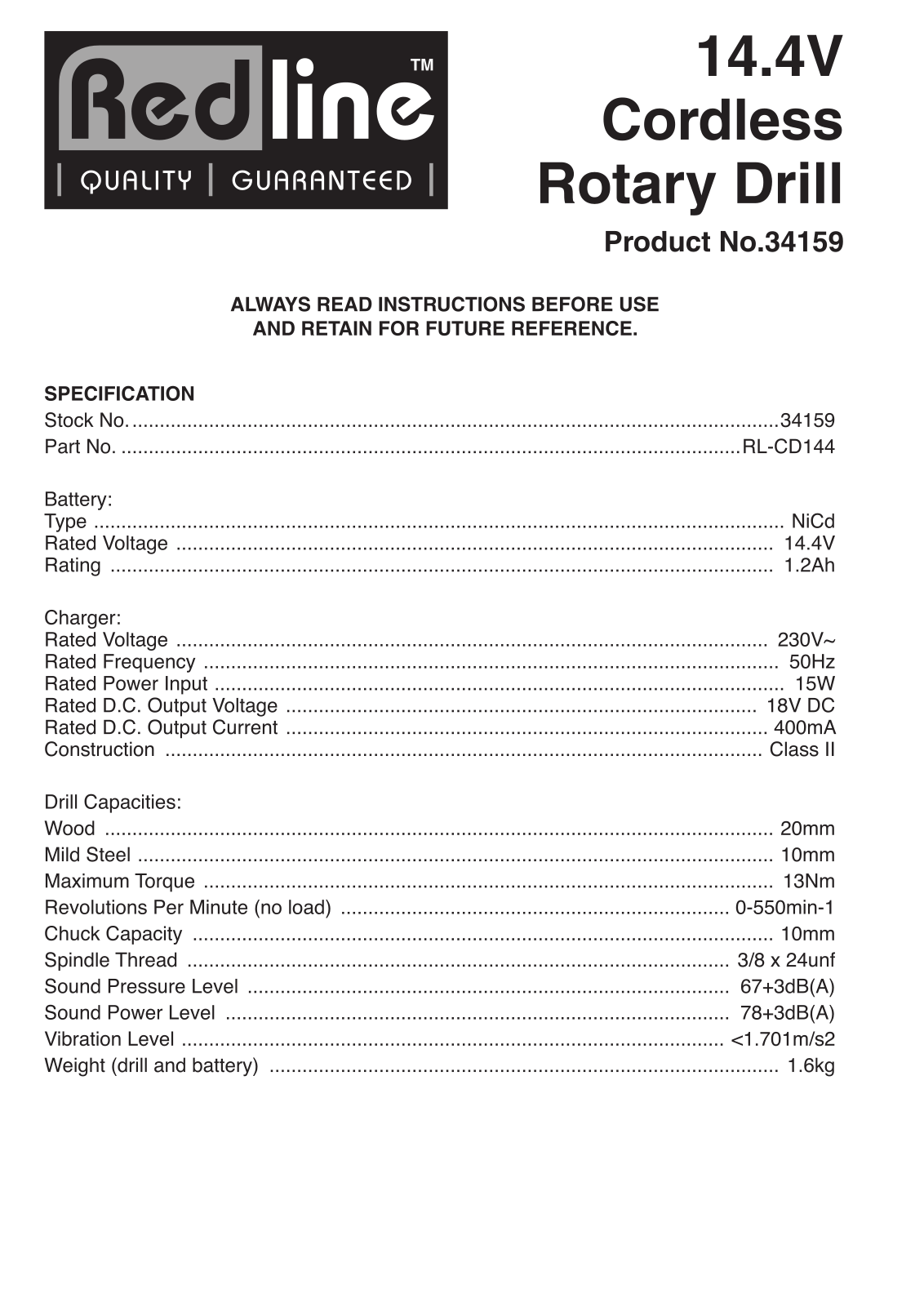 Draper Tools 31459 User Manual