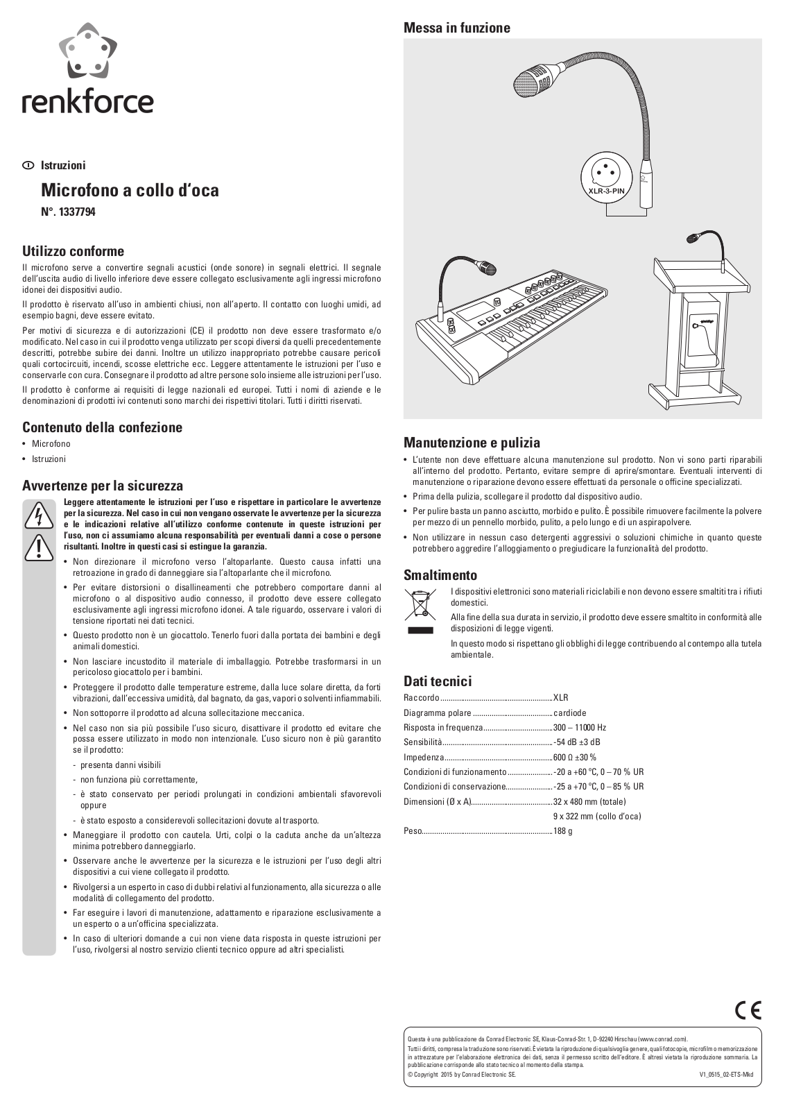 Renkforce 1337794 Operating Instructions