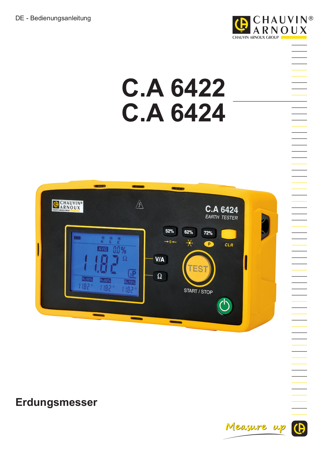 Chauvin Arnoux C.A 6422, C.A 6424 User’s manual