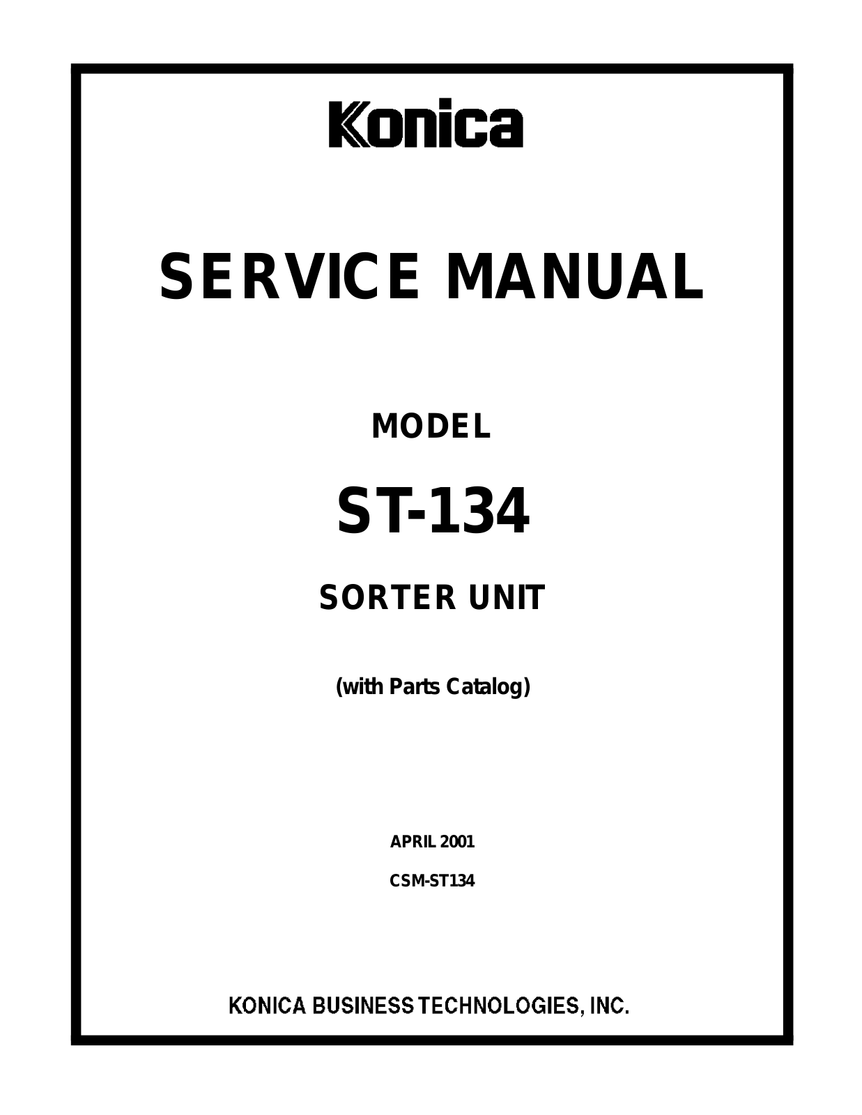 Konica Minolta ST-134 User Manual