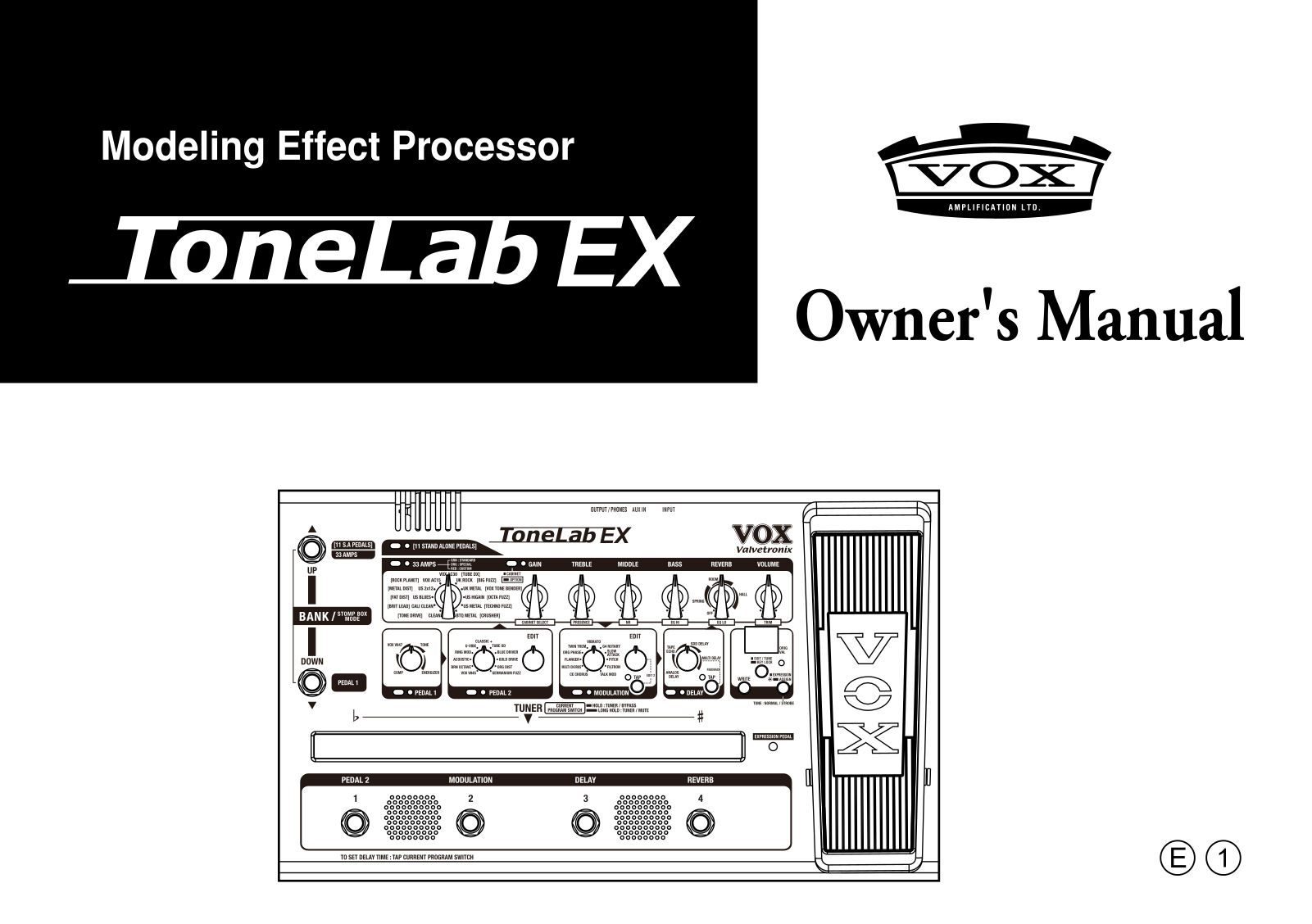 Vox Tonelab EX User Manual