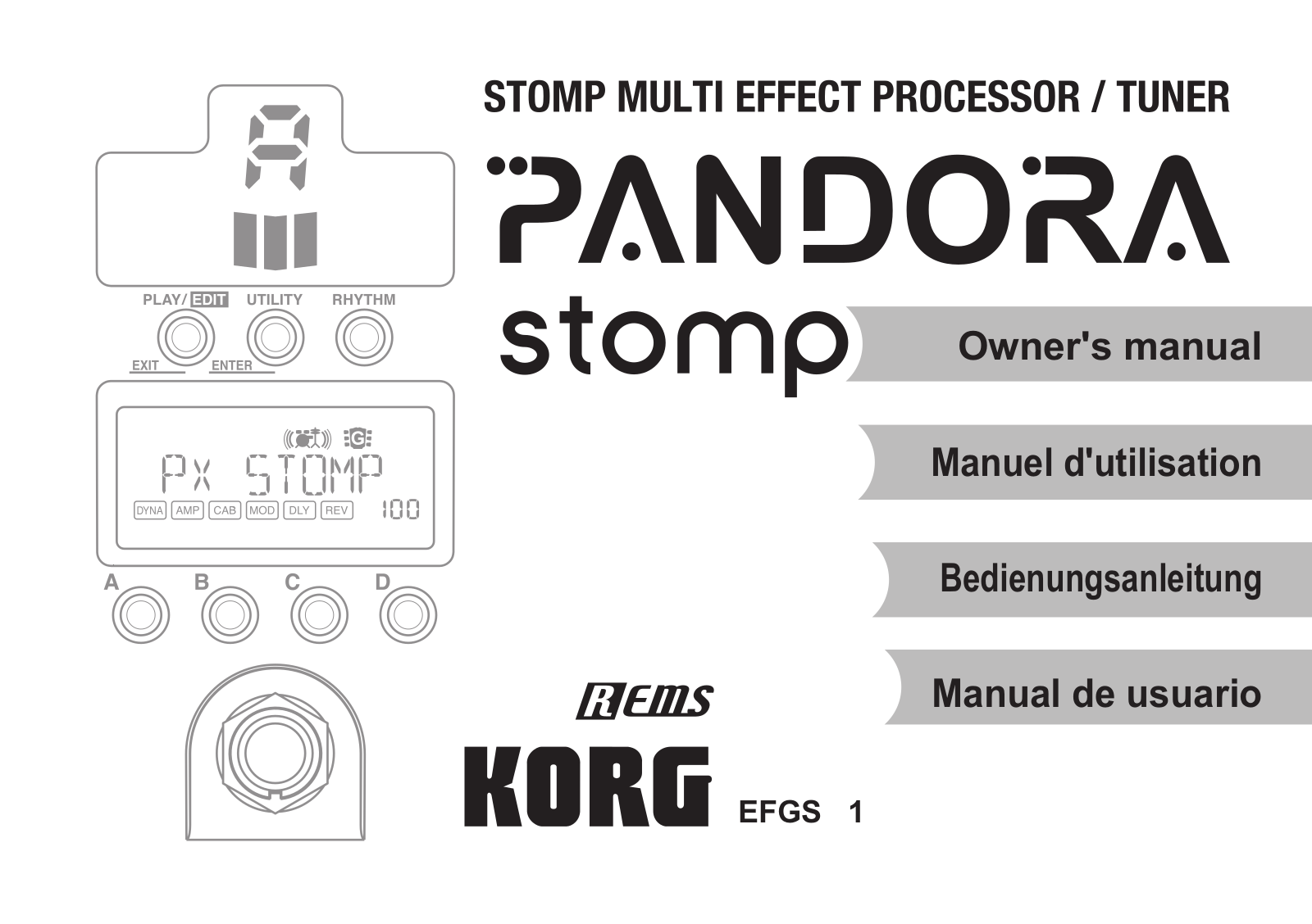 Korg Pandora Stomp User Manual