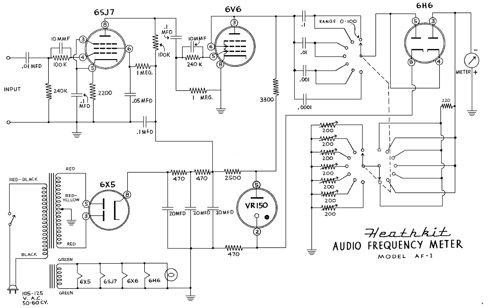 Heath Company AF-1 Schematic