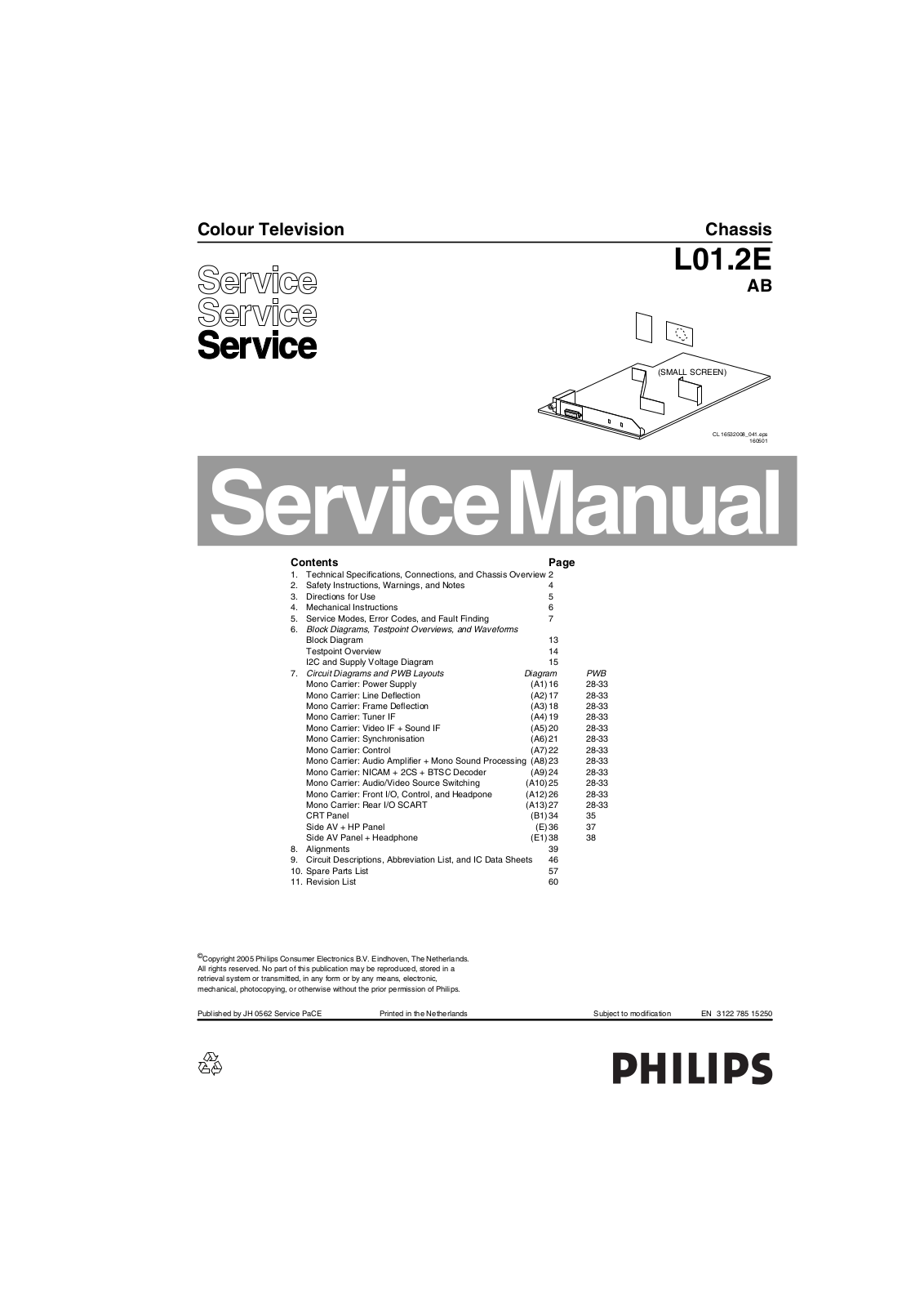 Philips L01.2E AB Service Manual