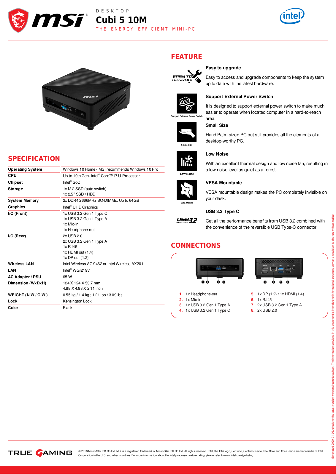 MSI Cubi 5 10M-009 Service Manual