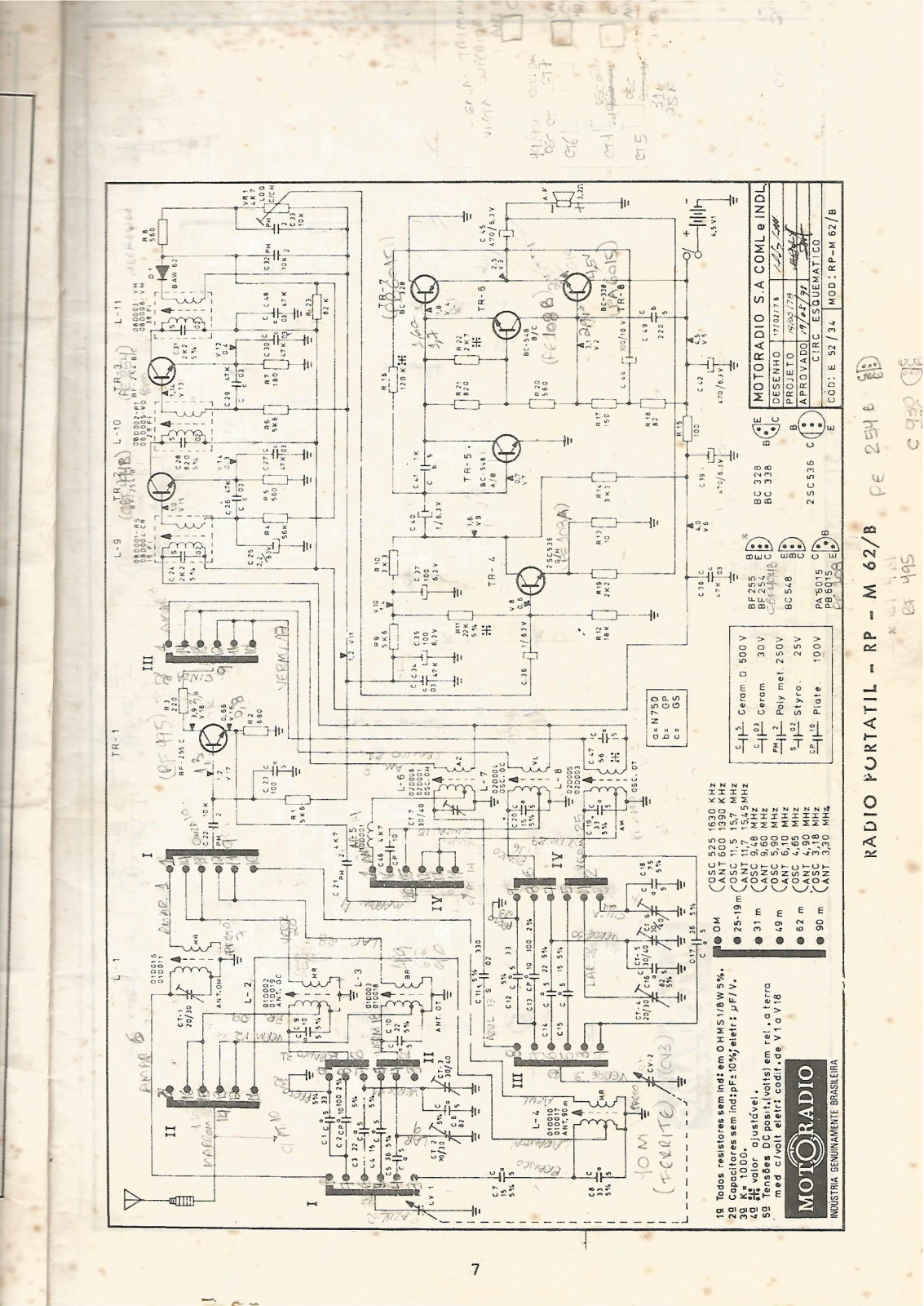 Motoradio RP-M62/B Schematic