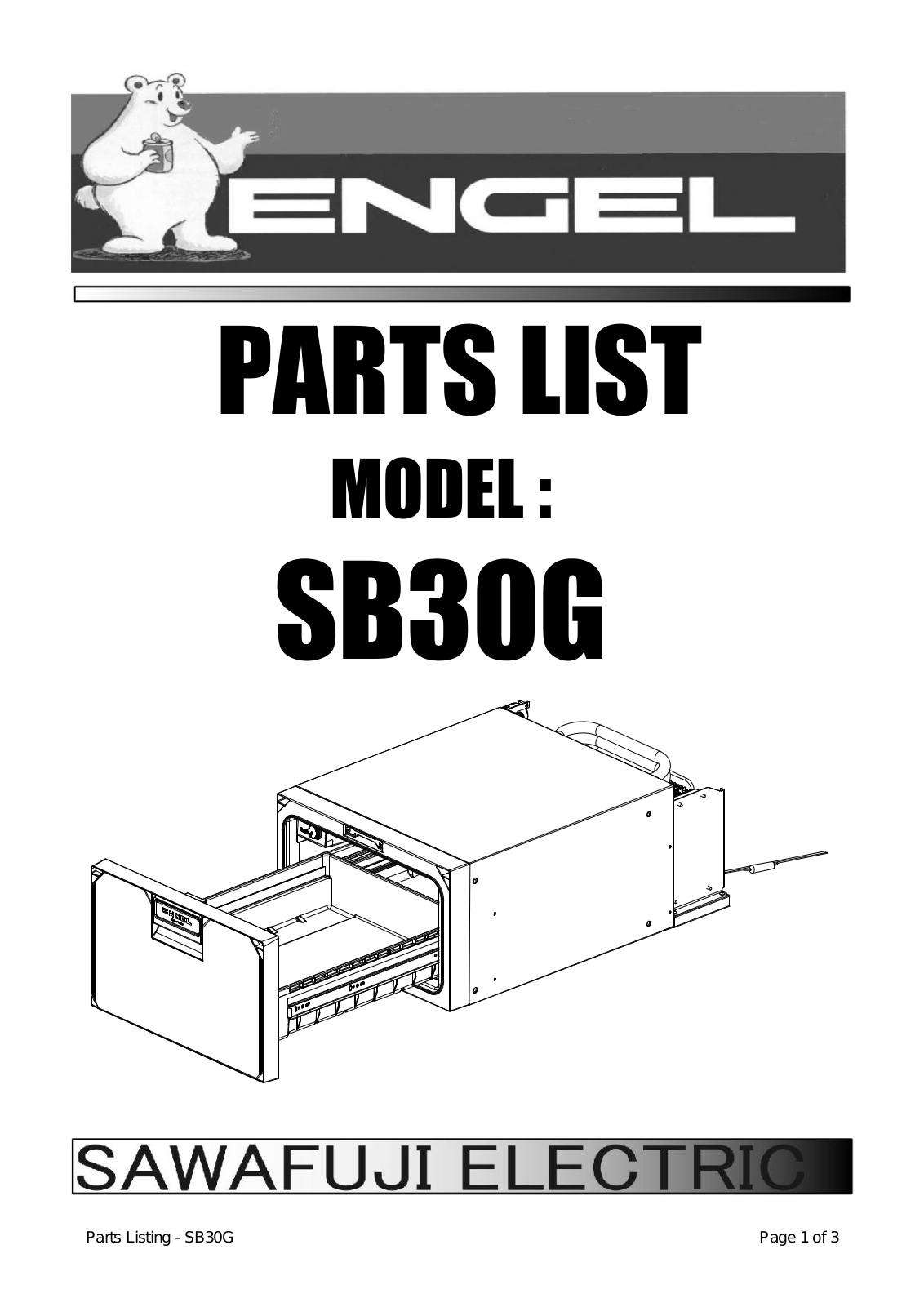 Engel SB30G Part List