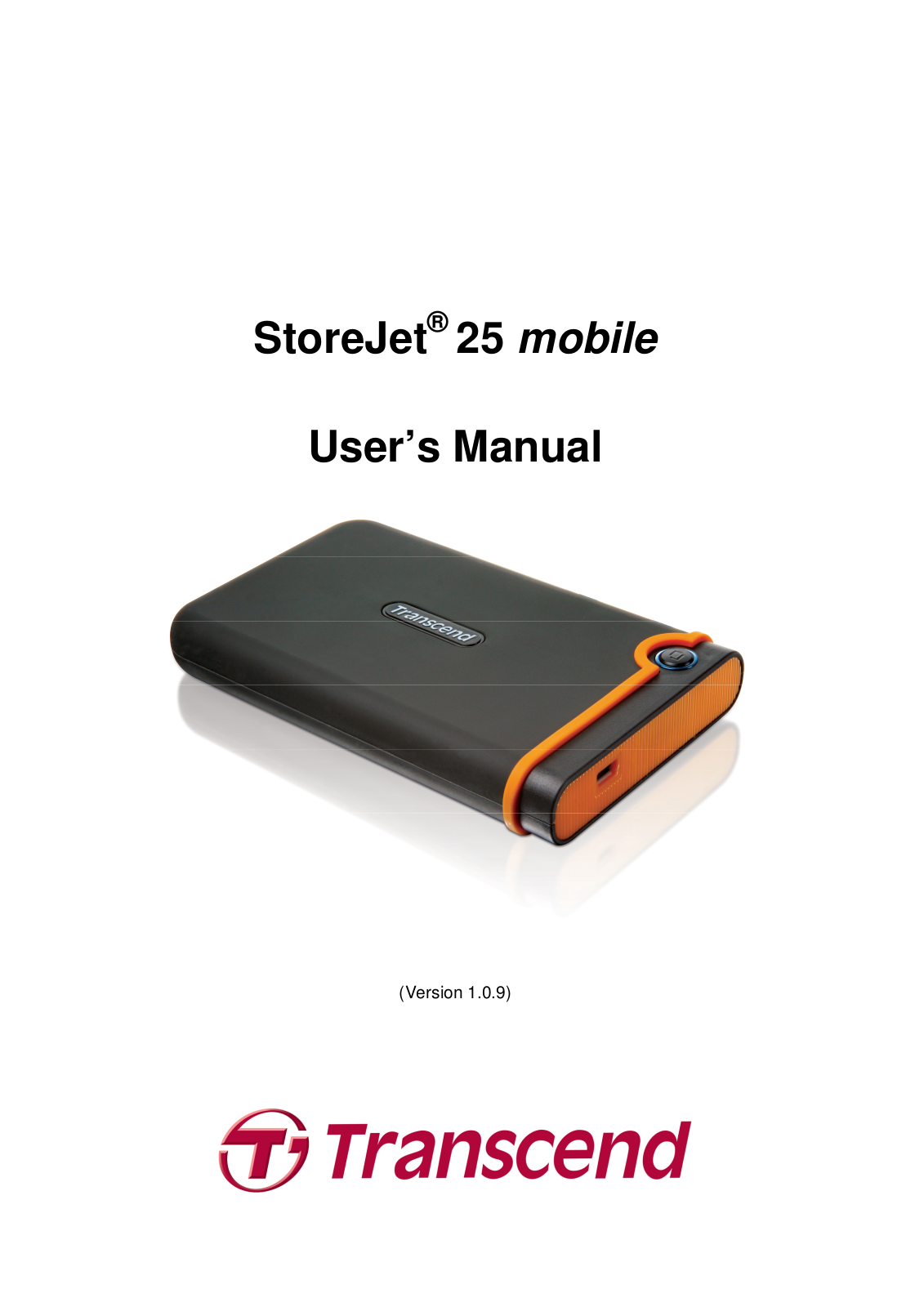 Transcend STOREJET 25M Manual (Version 1.0.9)