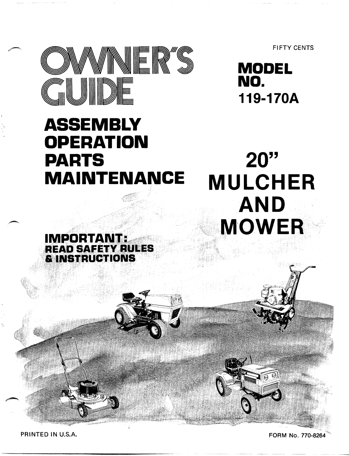 MTD 119-170A User Manual