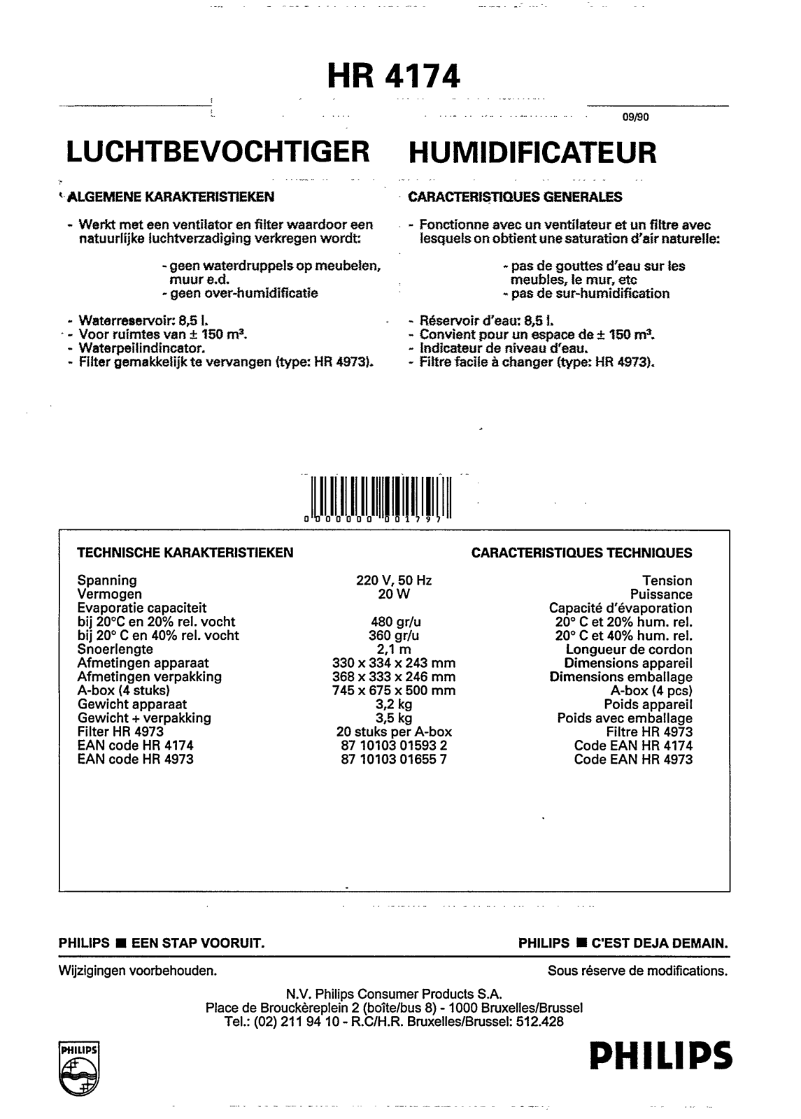 Philips HR4174 User Manual