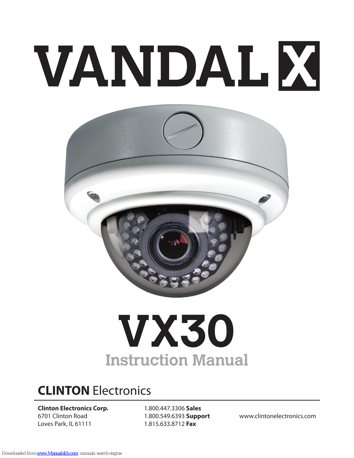 Clinton VX30, Vandal X VX30 Instruction Manual