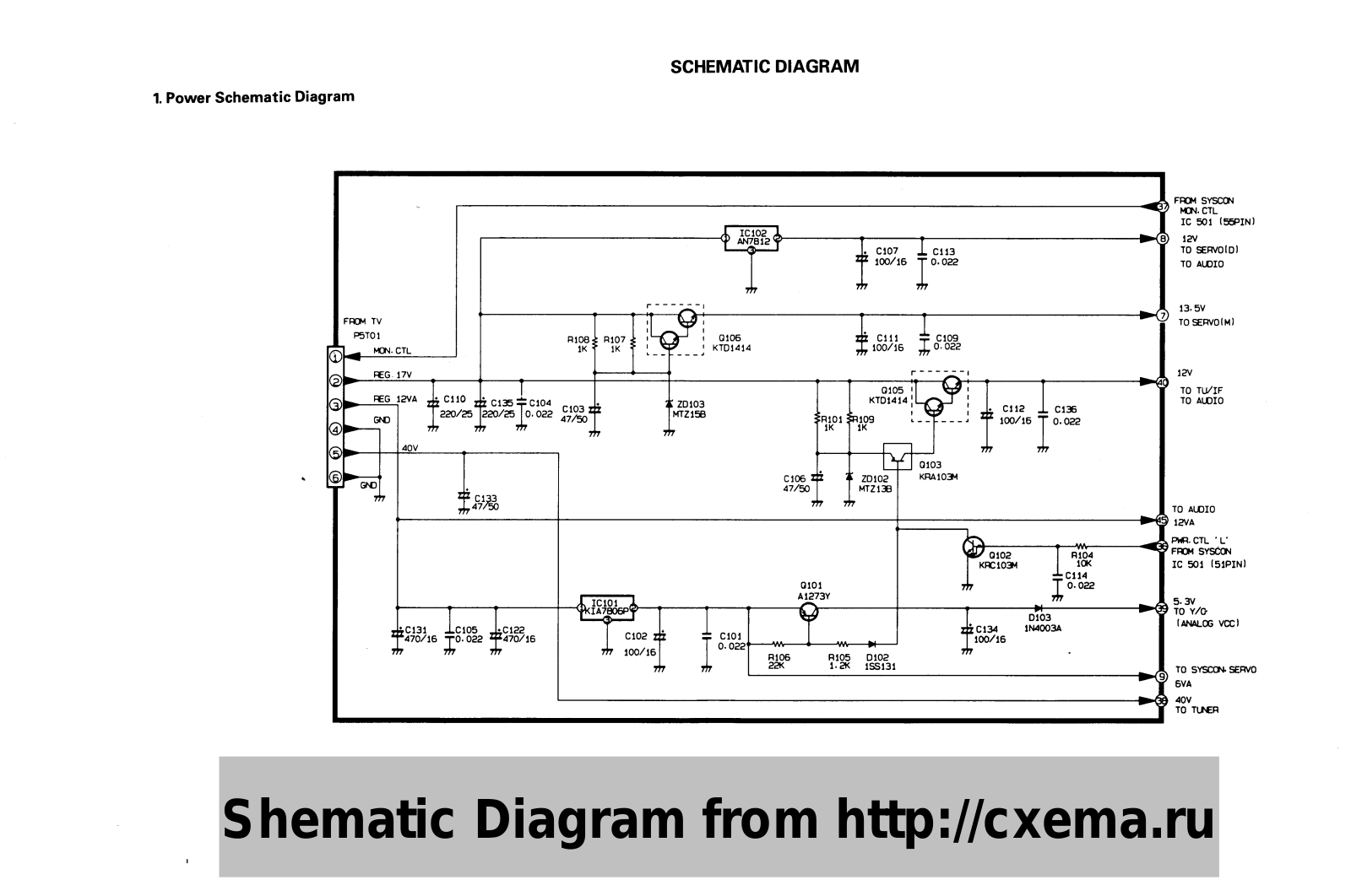 Goldstar KF-14V30, KF-20V30 Schematic