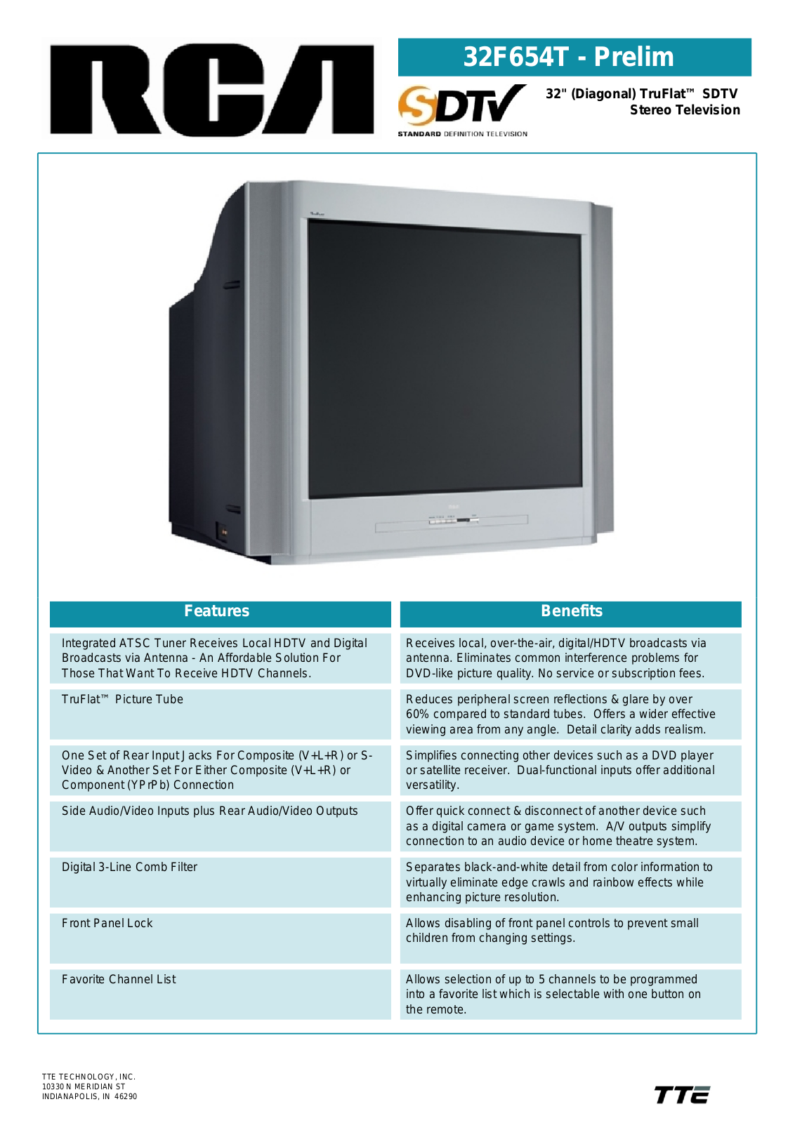 RCA 32F654T User Manual