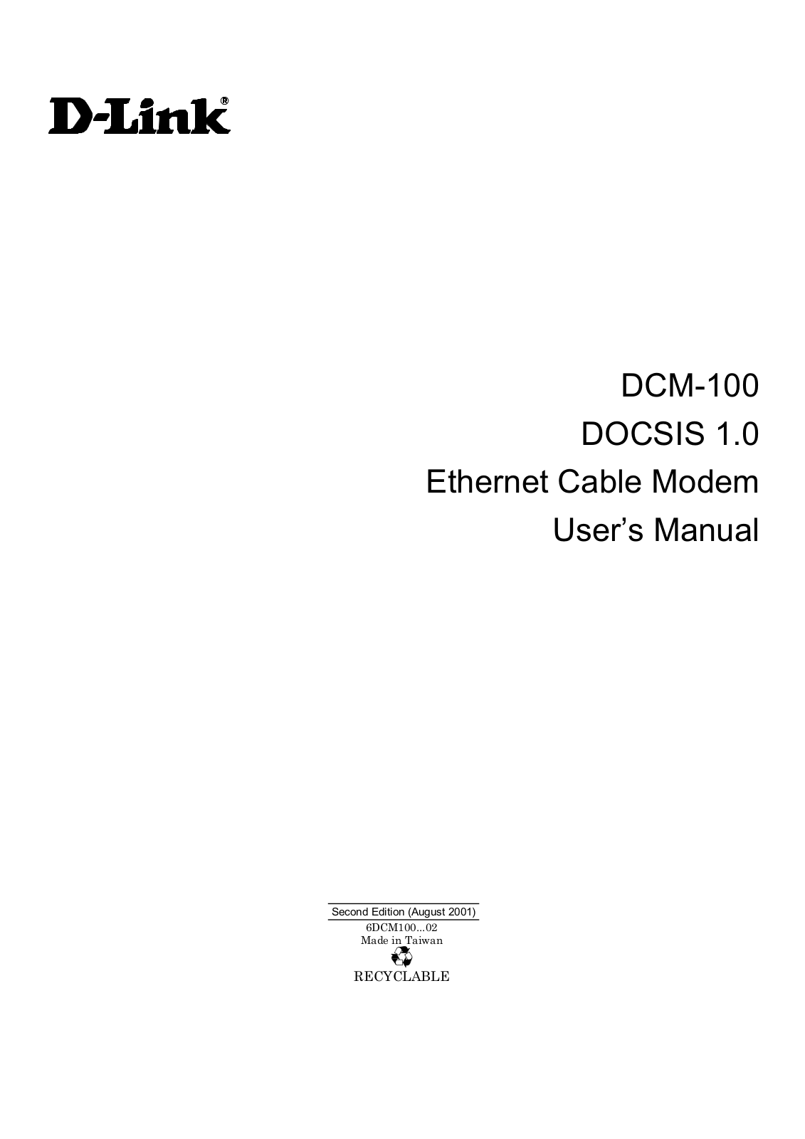 D Link 018H044F Users Manual