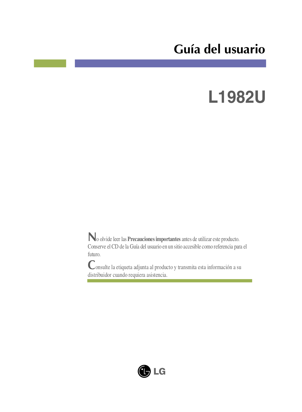 LG L1982U-BF User Manual