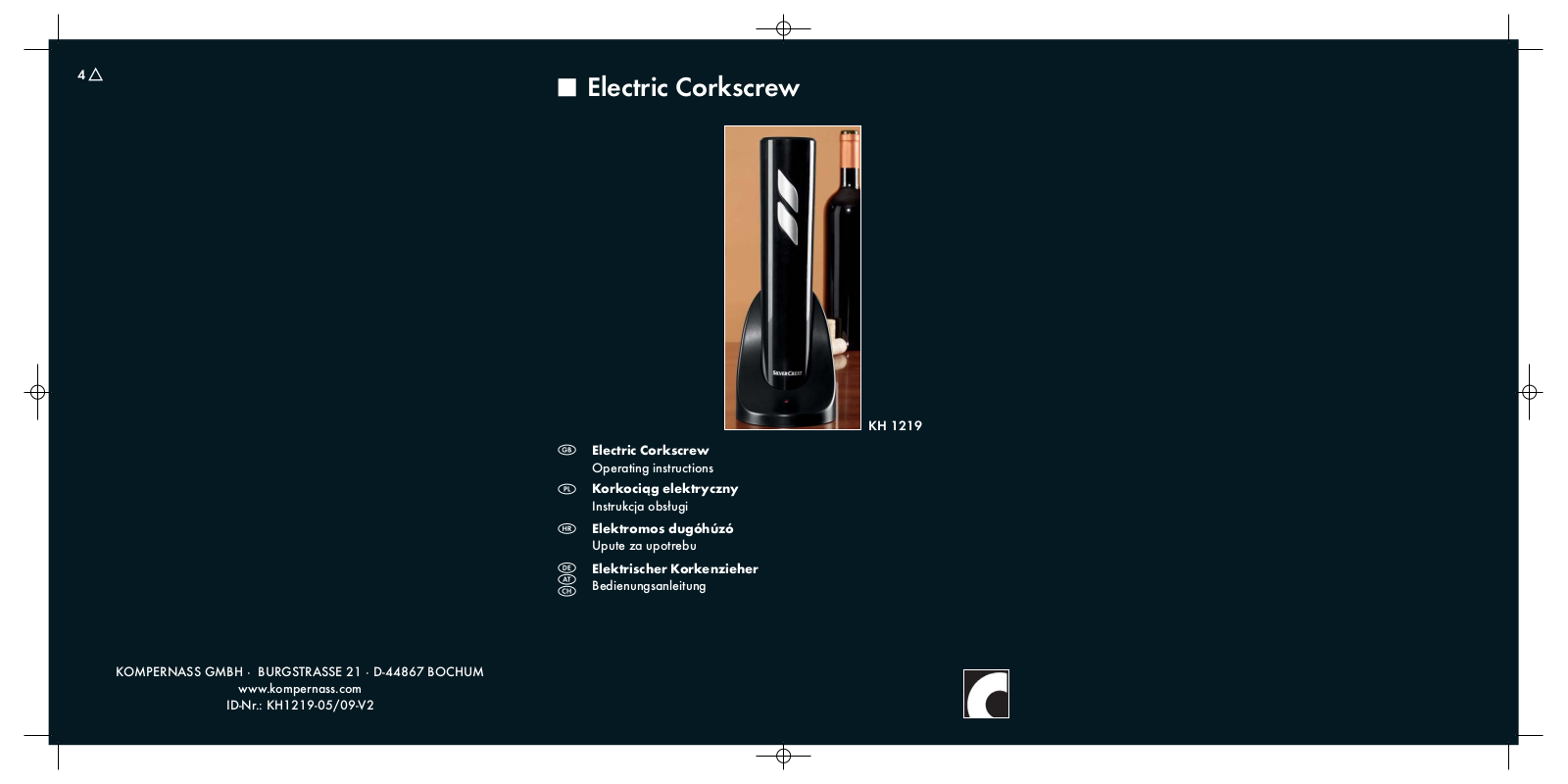 Silvercrest KH 1219 Operating instructions