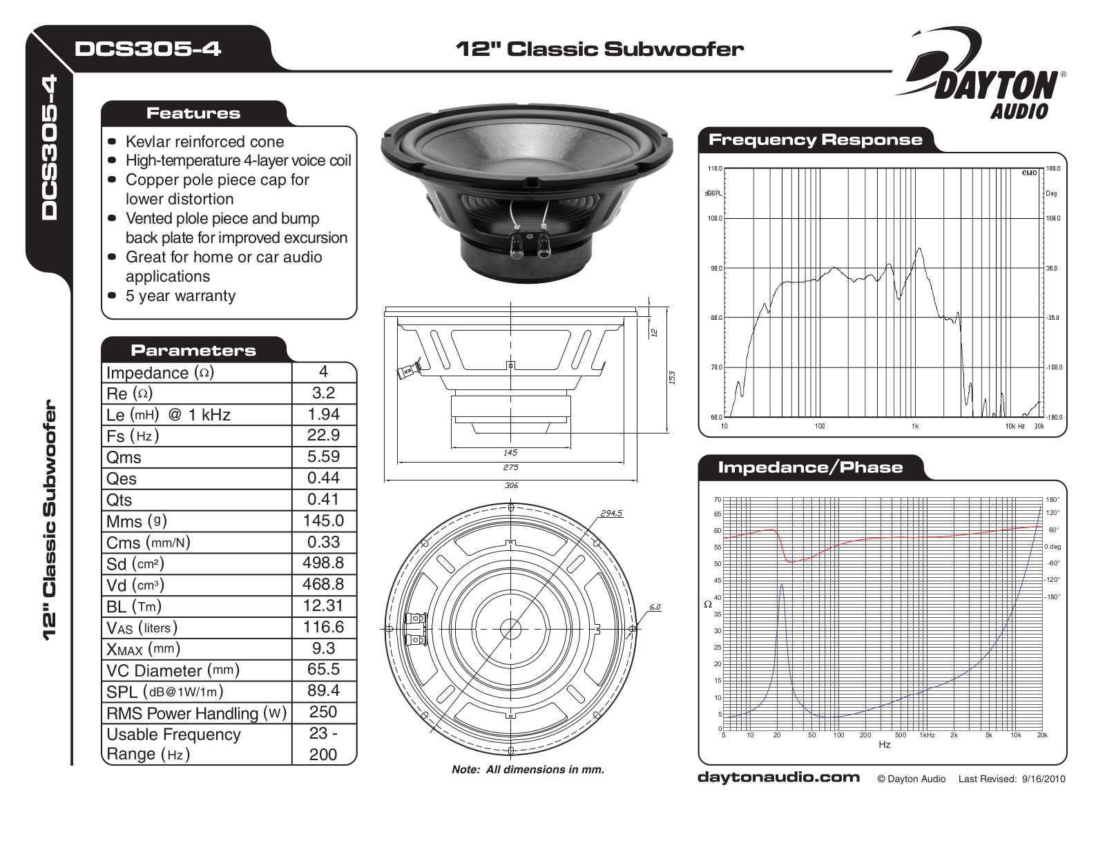 Dayton DCS305-4 User Manual