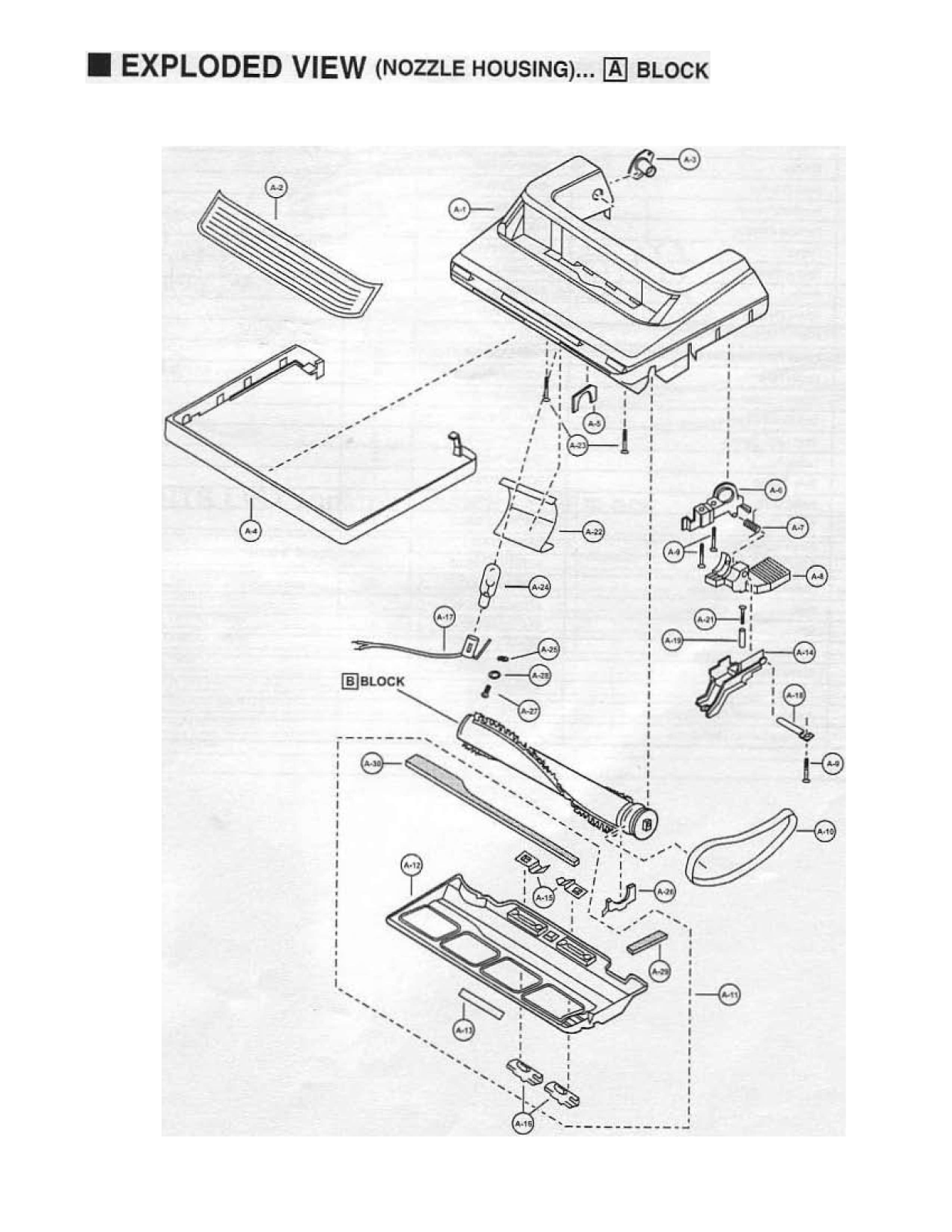 Panasonic Mc-v5258 Parts List