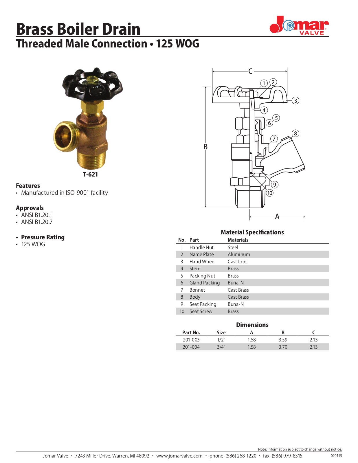 Jomar T-621 User Manual