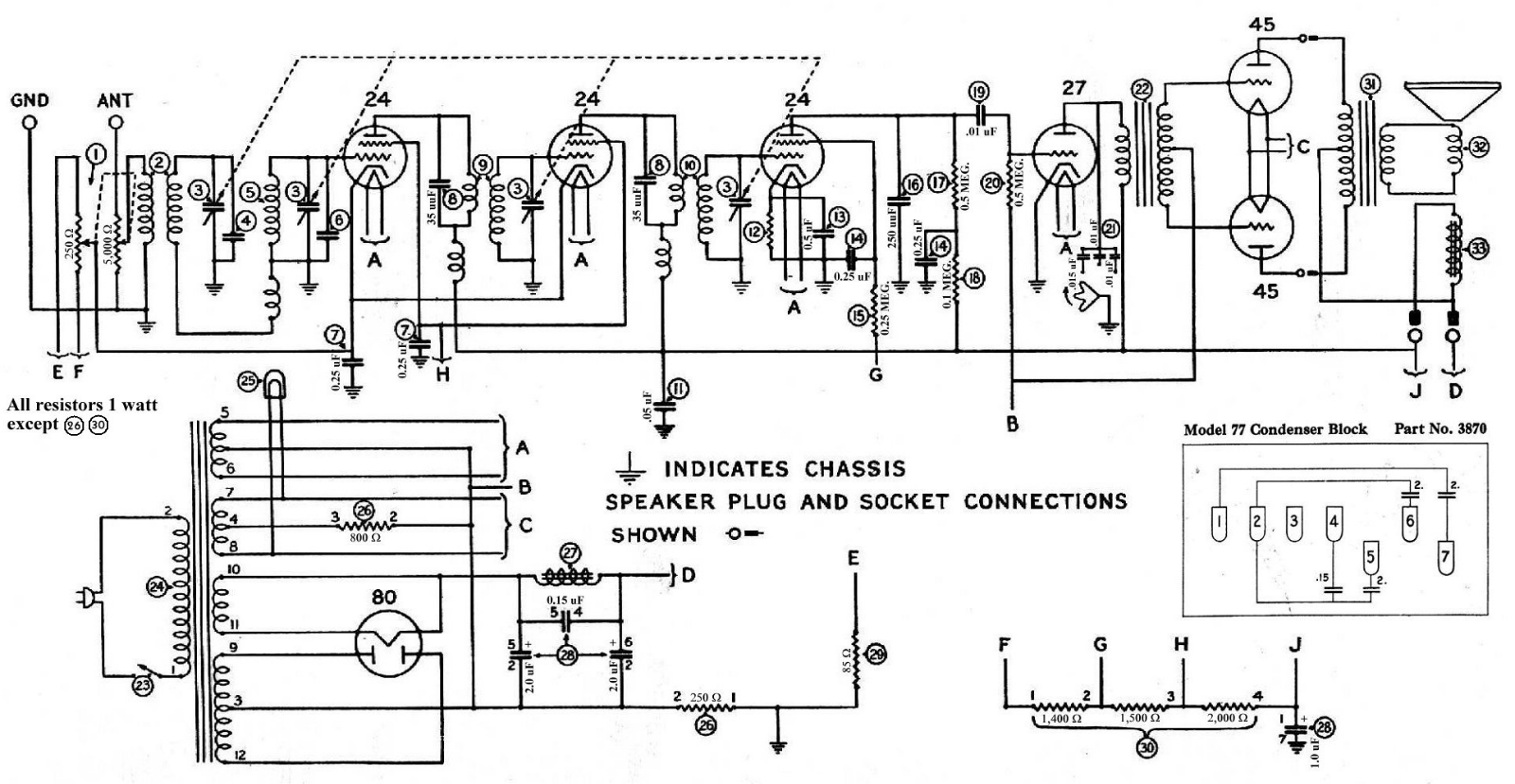 Philco 77 schematic