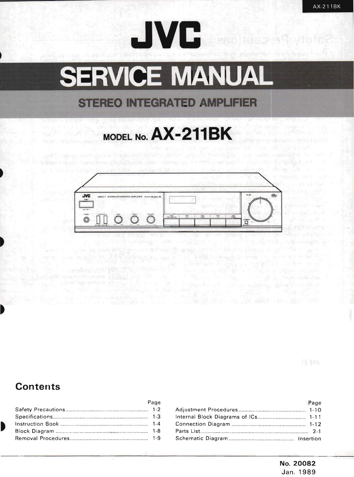 Jvc A-X211-BK Service Manual