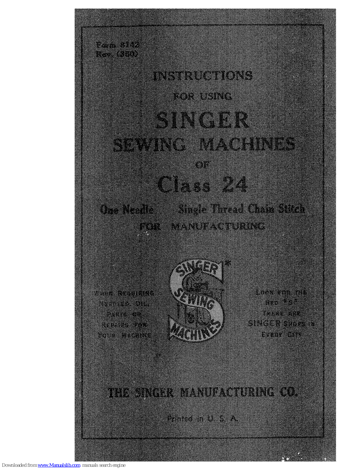 Singer 8142 Instructions For Using Manual - ManualMachine.com