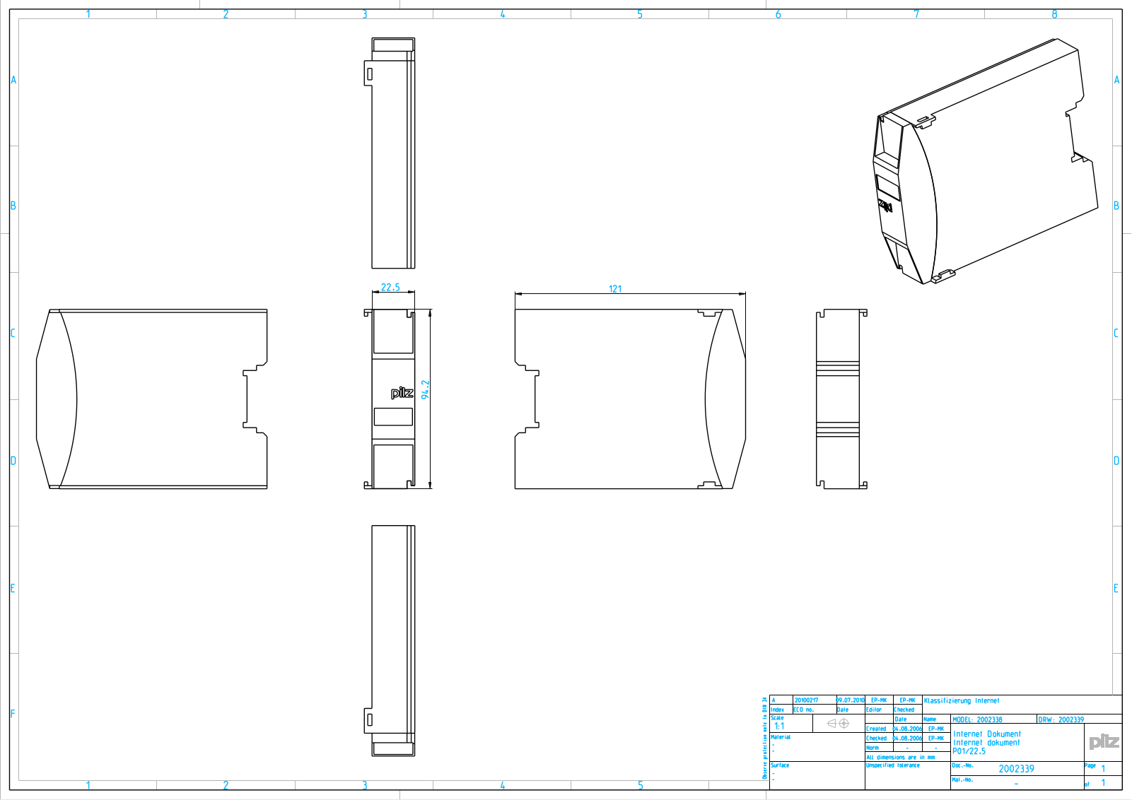 Pilz 2002338 CAD Drawings