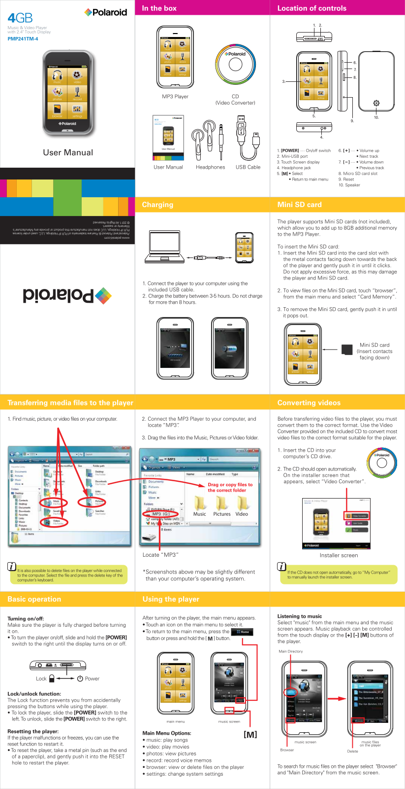 Polaroid PMP241TM-4 User Manual