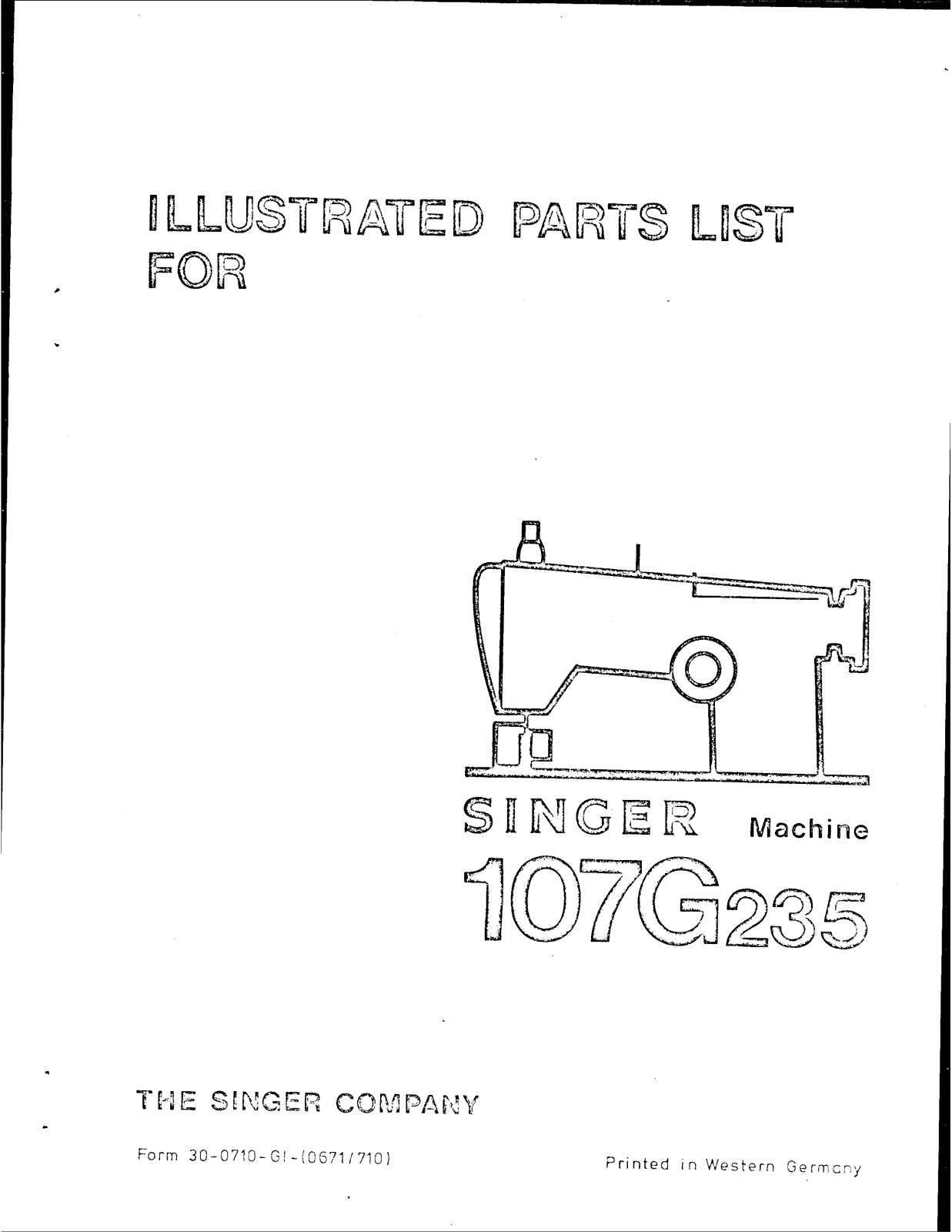 Singer 107G235 User Manual