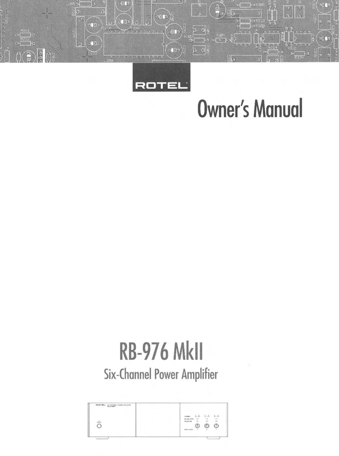 Rotel RB-976 Mk2 Owners manual