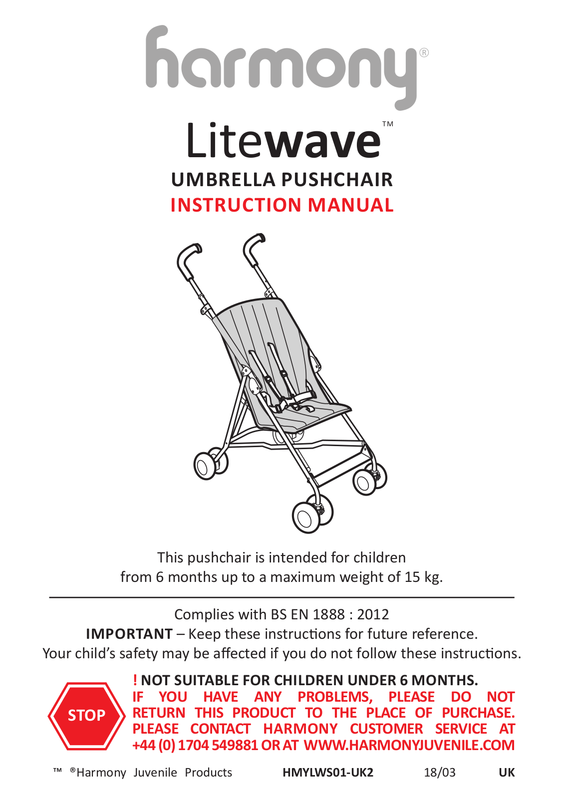 Harmony Litewave Instruction Manual