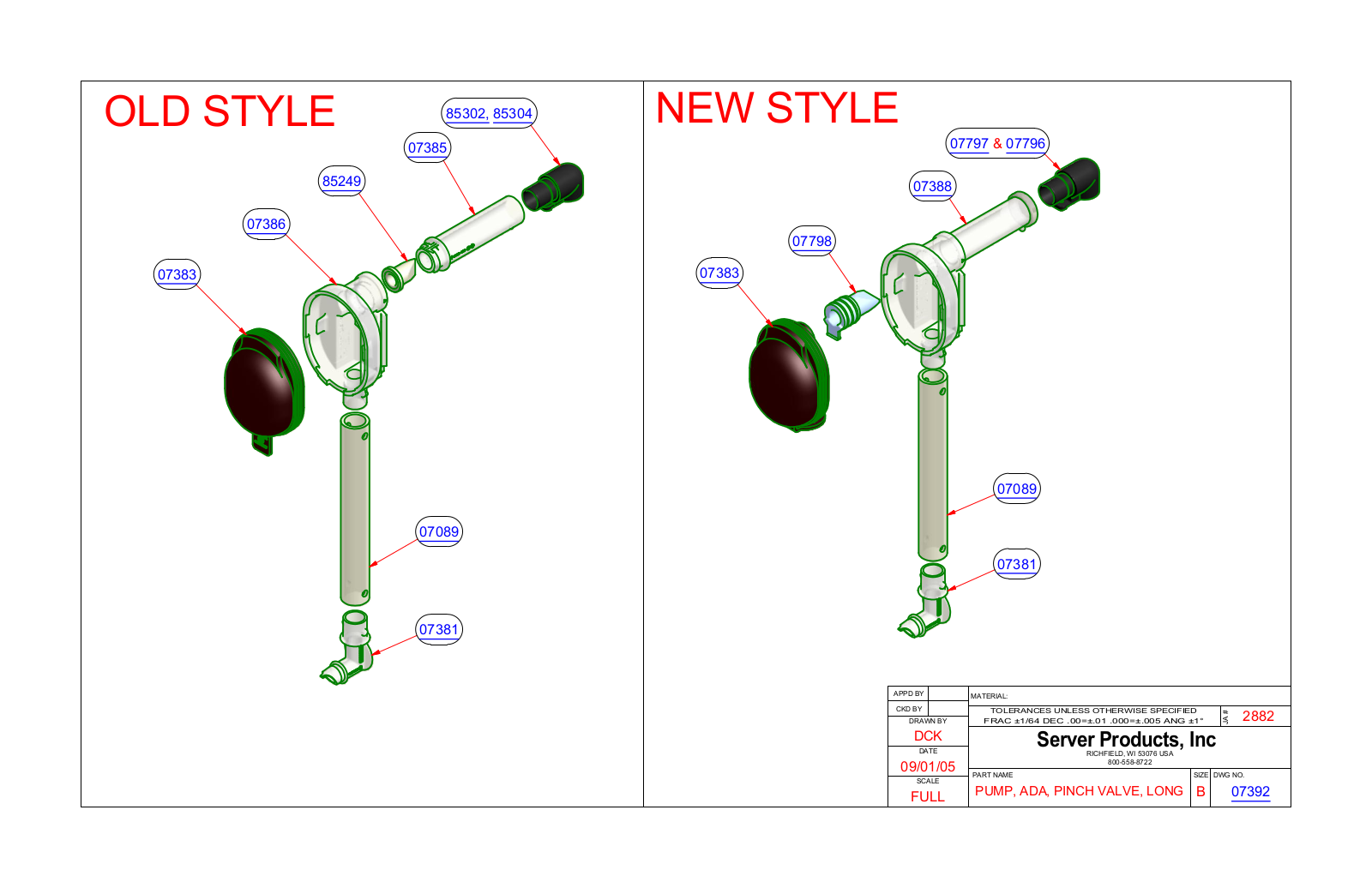 Server 07392 Parts Manual