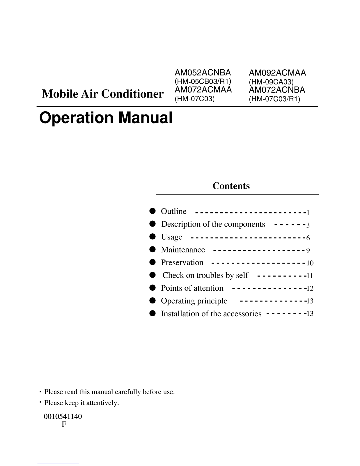 Haier HM-05CB03 user guide manual
