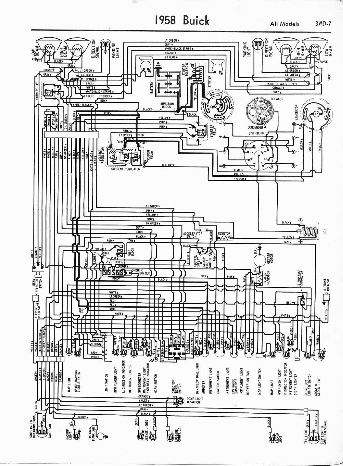 Buick Vehicles 1958   all models schematic - ManualMachine.com