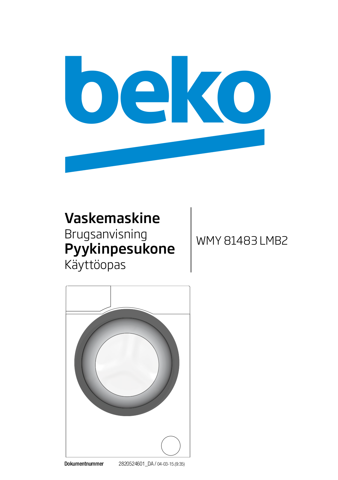 Beko WMY 81483 LMB2 User manual