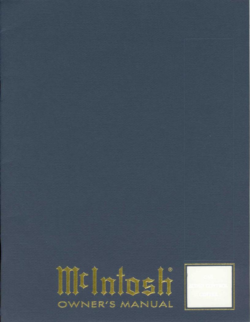 McIntosh C-36 Owners manual