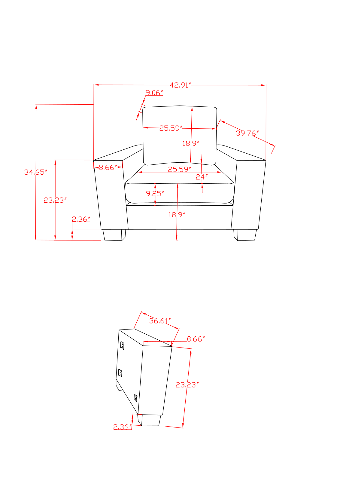 Mercury Row MROW8441 Dimensions - ManualMachine.com