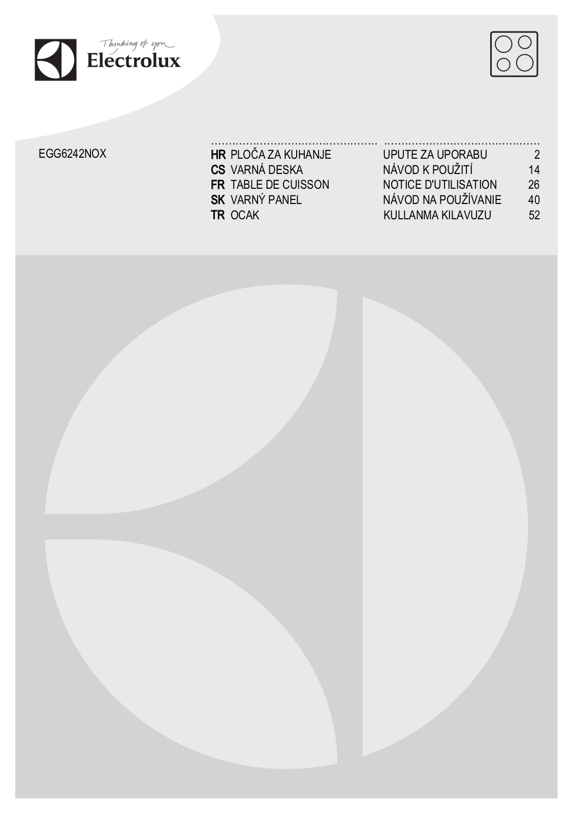 electrolux EGG6242NOX User Manual