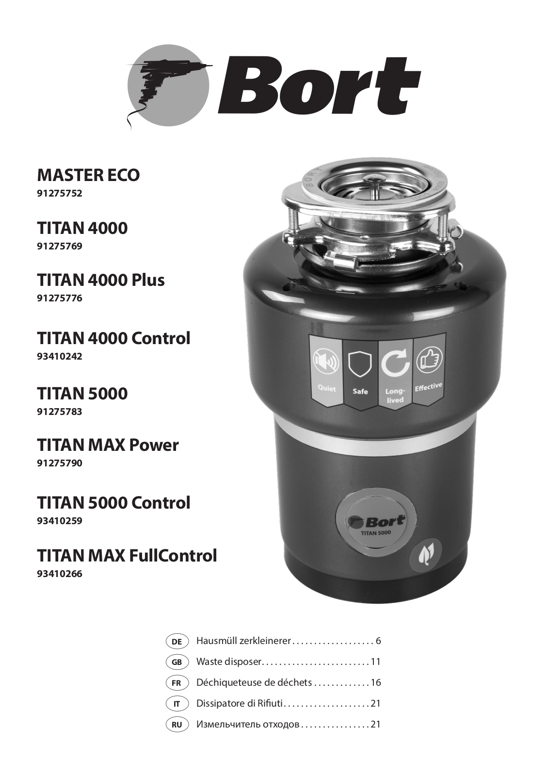 Bort Titan Max Power User Manual