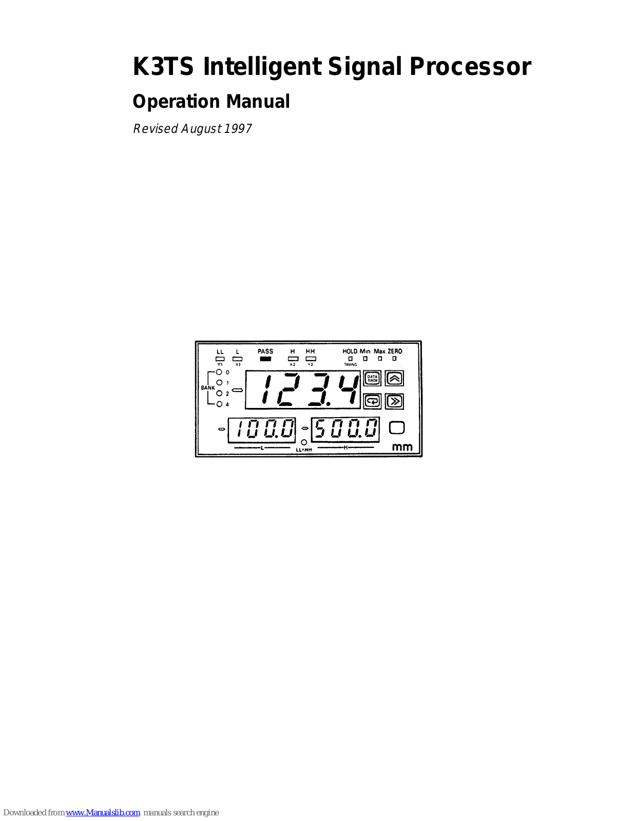 Omron K3TS Operation Manual