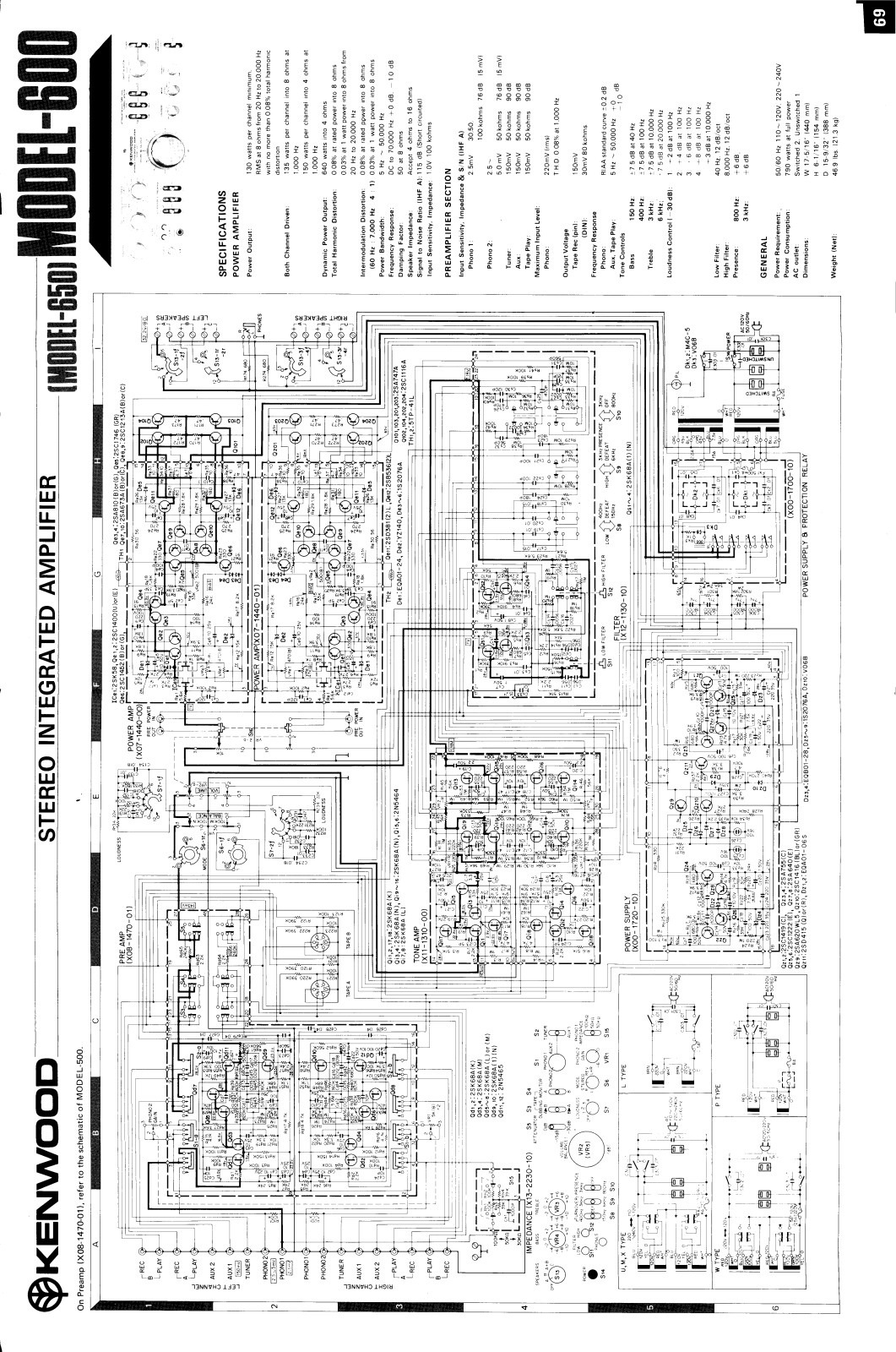 Kenwood M-650 Schematic