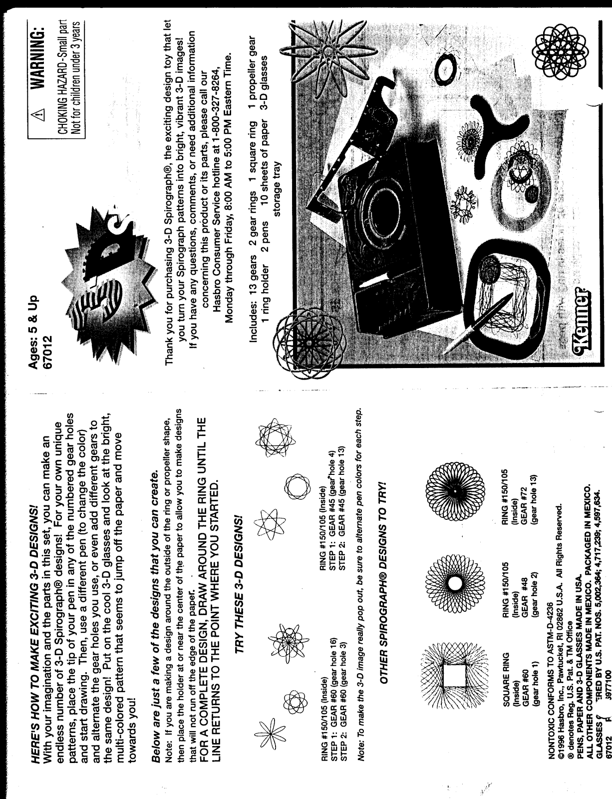 HASBRO Spirograph 3D User Manual